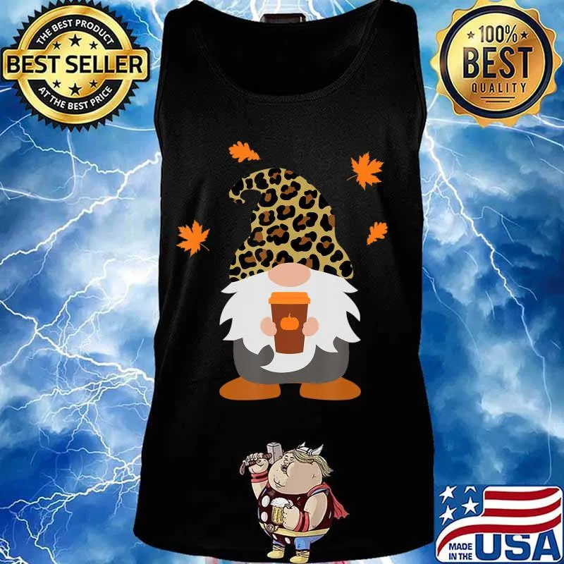 Fall Gnome with Pumpkin Spice Halloween Thanksgiving Cute T-Shirt Tank top