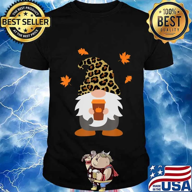 Fall Gnome with Pumpkin Spice Halloween Thanksgiving Cute T-Shirt