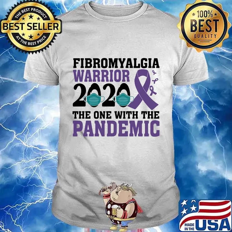 Fibromyalgia warrior 2020 the one with the pandemic mask covid 19 shirt