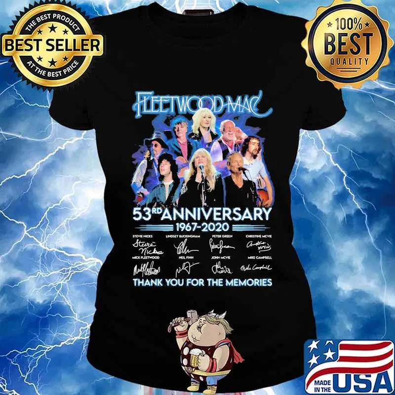 Fleetwood mac 53rd anniversary 1967 2020 thank for the memories signatures s Ladies tee