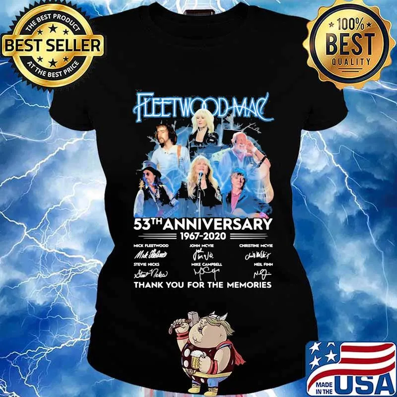 Fleetwood mac 53th anniversary 1967 2020 thank for the memories signatures s Ladies tee