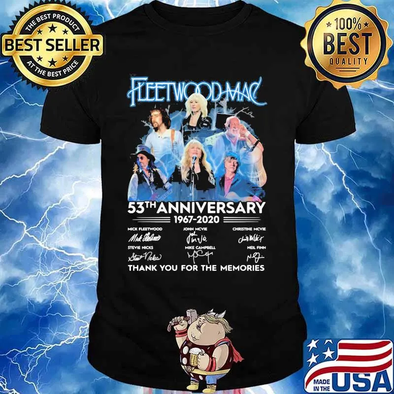 Fleetwood mac 53th anniversary 1967 2020 thank for the memories signatures shirt