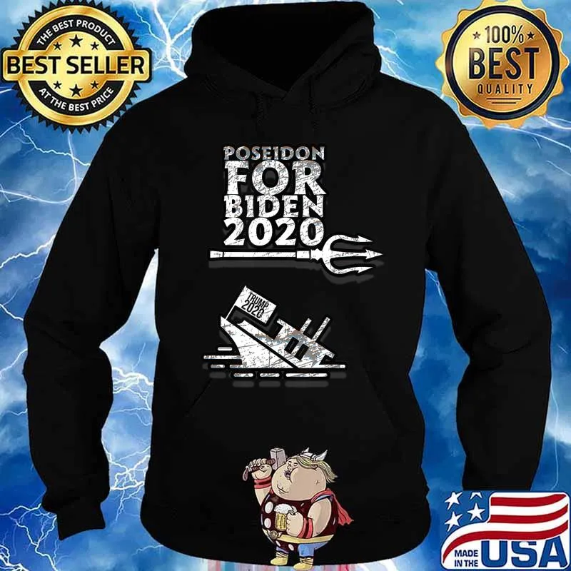 For Liberals Poseidon for Biden 2020 Anti-Trump Distressed T-Shirt Hoodie
