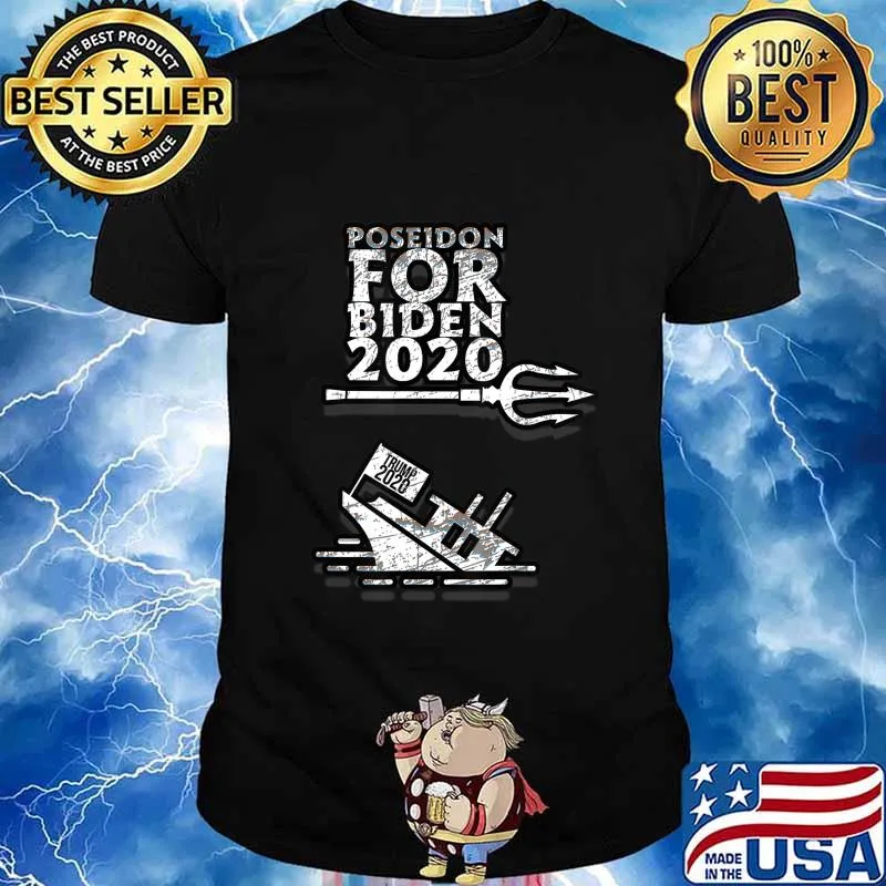For Liberals Poseidon for Biden 2020 Anti-Trump Distressed T-Shirt