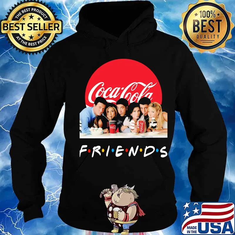 Friends characters coca cola logo s Hoodie