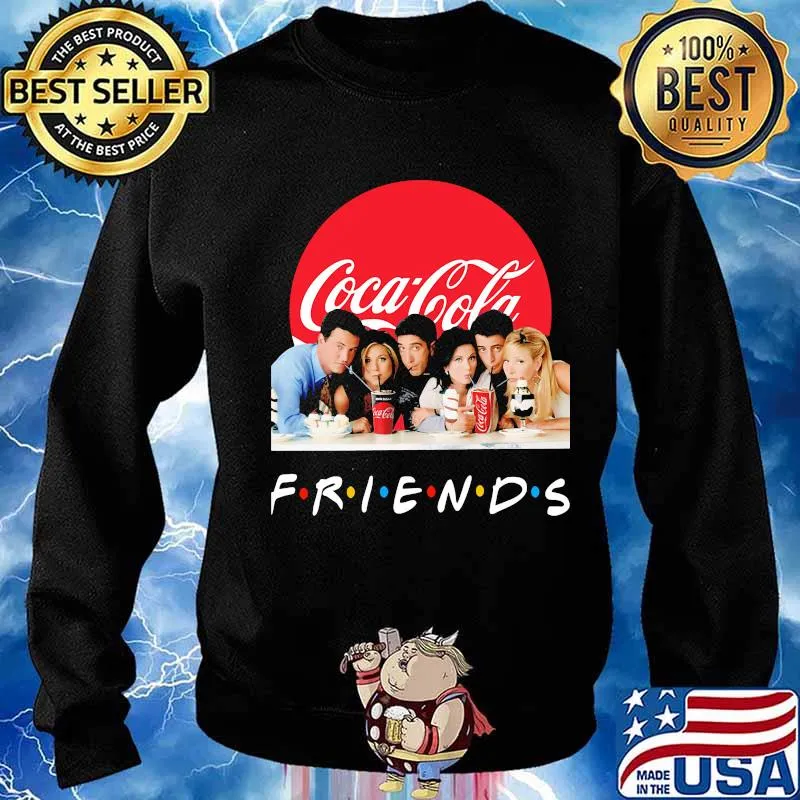 Friends characters coca cola logo s Sweater