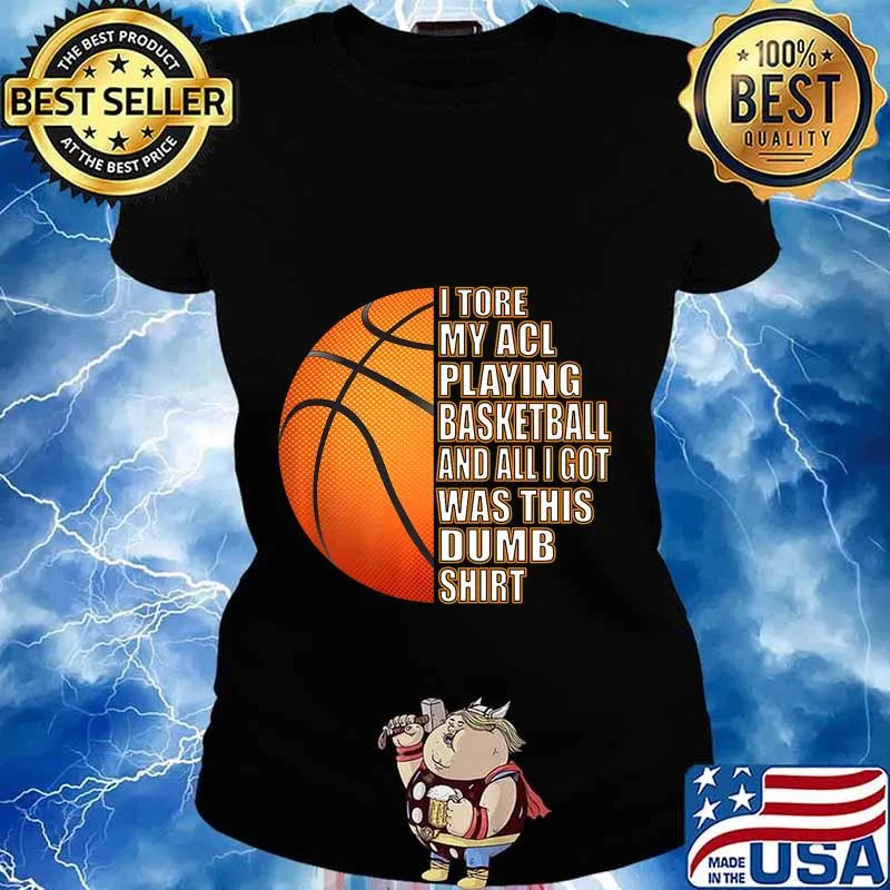 Funny Basketball ACL Knee Surgery Recovery Get Well Gift Premium T-Shirt Ladies tee