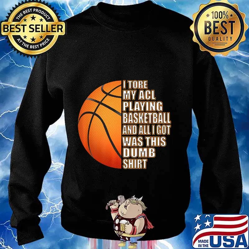 Funny Basketball ACL Knee Surgery Recovery Get Well Gift Premium T-Shirt Sweater
