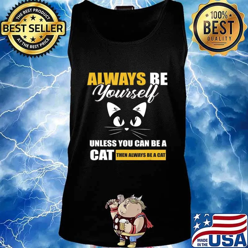 Funny Cat Motif Gift For Kids Men Boys T-Shirt Tank top