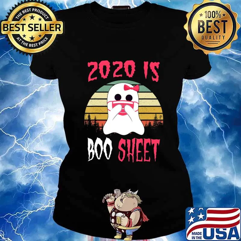 Funny Ghost Halloween Fall Tee 2020 Is Boo Sheet Quarantine T-Shirt Ladies tee