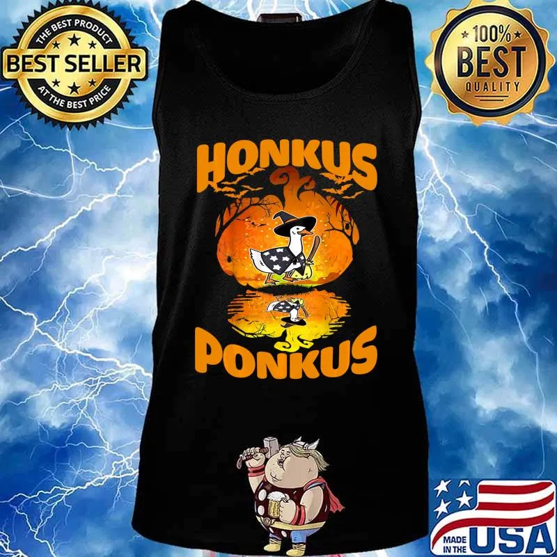 Funny Halloween Witches Duck and Pumkin Cute Honkus Ponkus Shirt Tank top