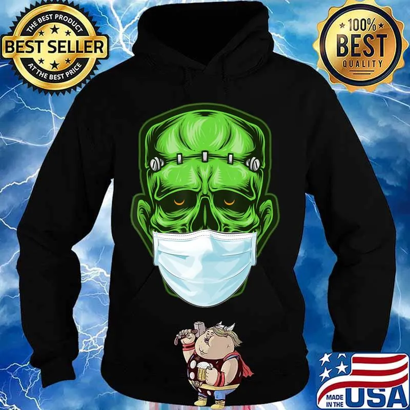 Funny Monster Zombie Mask Simple Halloween Costume 2020 T-Shirt Hoodie