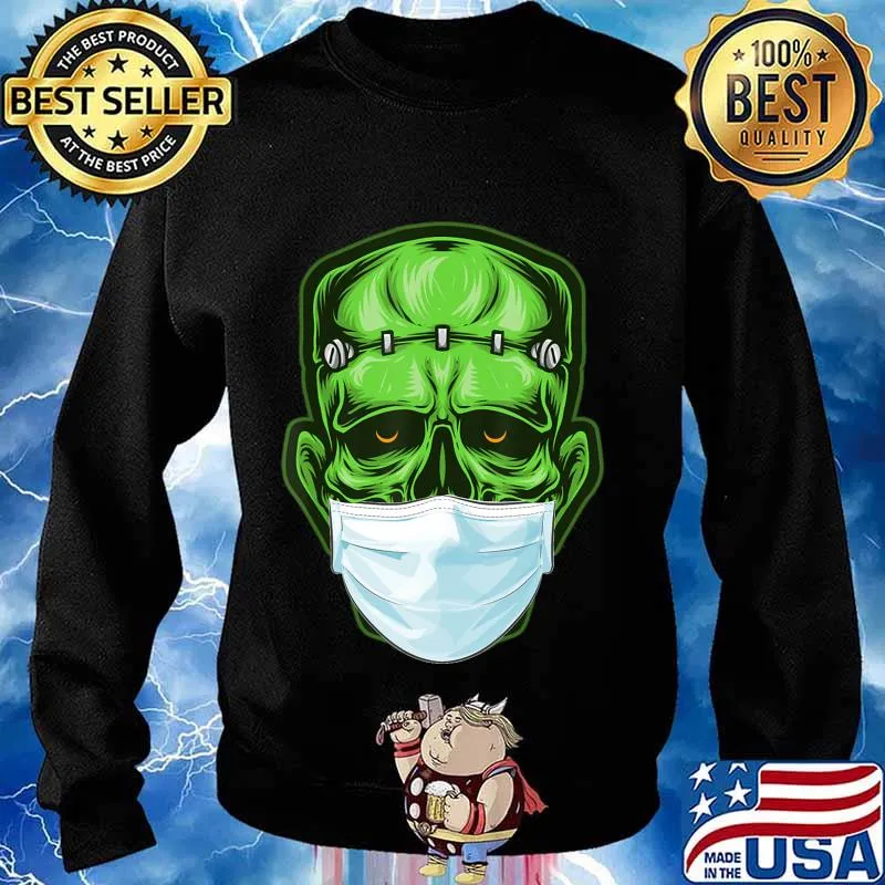 Funny Monster Zombie Mask Simple Halloween Costume 2020 T-Shirt Sweater