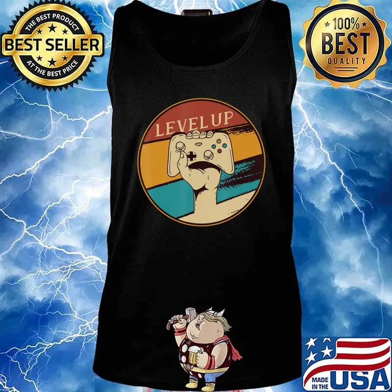 Funny Retro Video Game Level Up Controller Gift T-Shirt Tank top