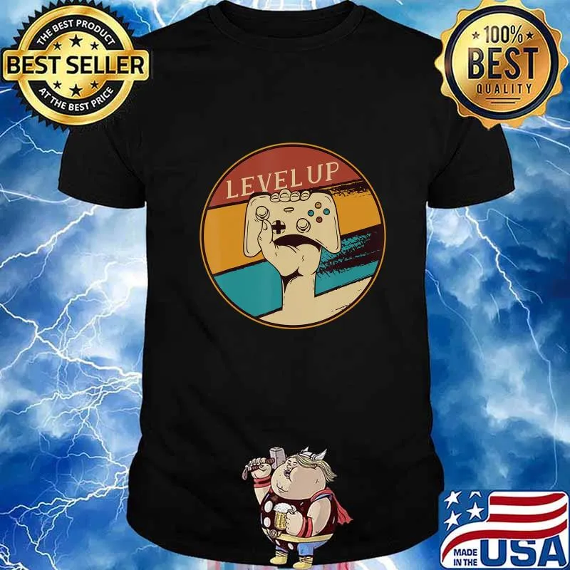 Funny Retro Video Game Level Up Controller Gift T-Shirt