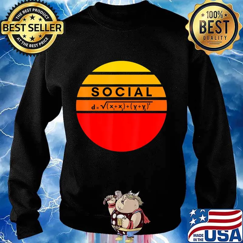Funny Social Distance Formula Math Square Root 2020 Review T-Shirt Sweater