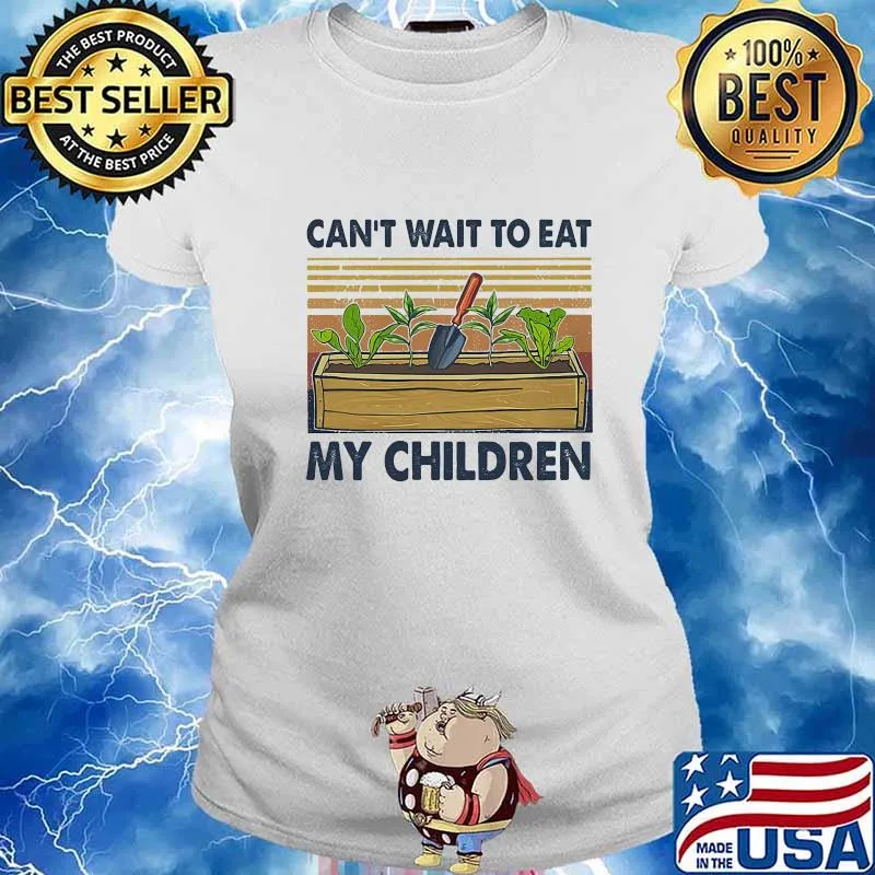 Garden plant can't wait to eat my children vintage retro s Ladies tee