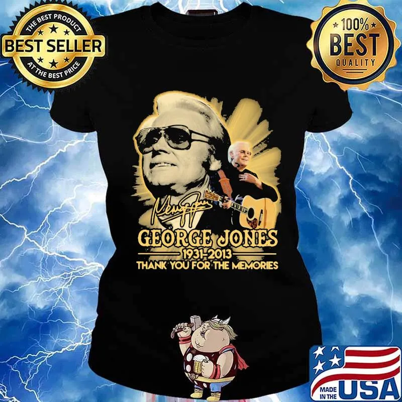George jones 1931 2013 thank for the memories signature s Ladies tee