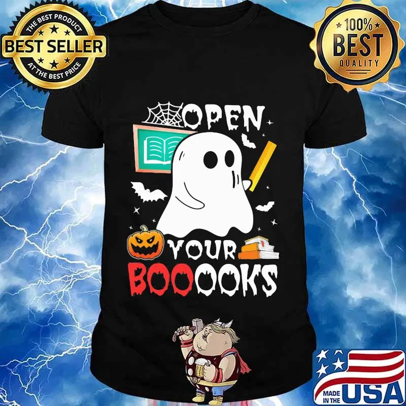 Ghost teacher open you booooks shirt
