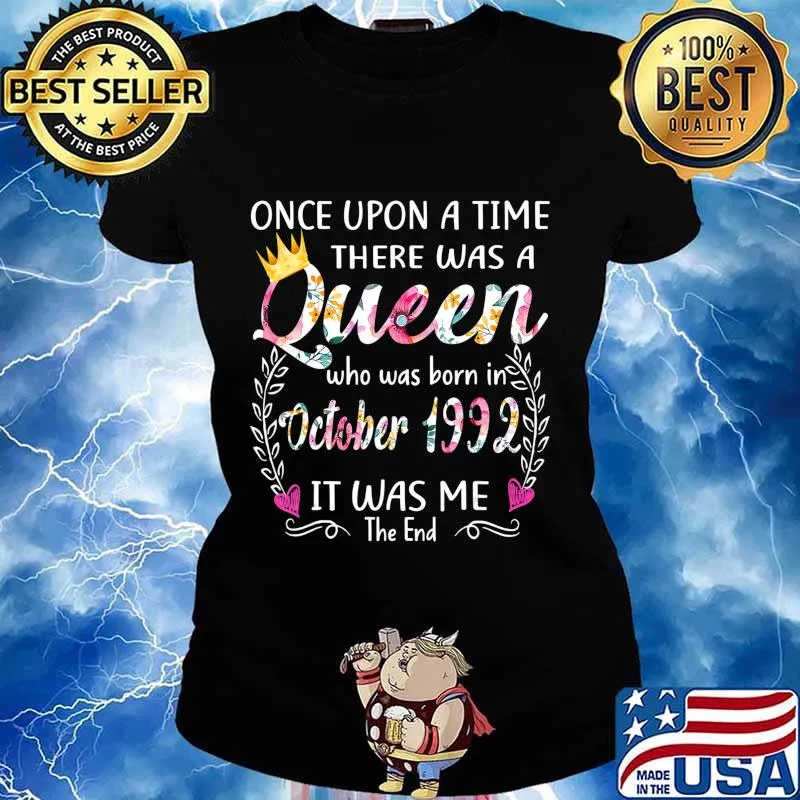 Girls 28th Birthday Queen October 1992 Queen Birthday T-Shirt Ladies tee