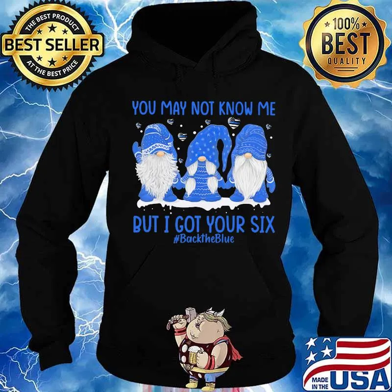 Gnomes you may not know me but i got your six back the blue s Hoodie