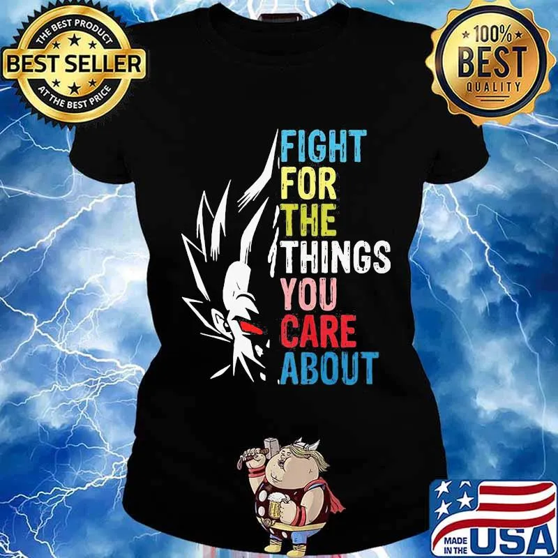Goku fight for the things you care about retro s Ladies tee