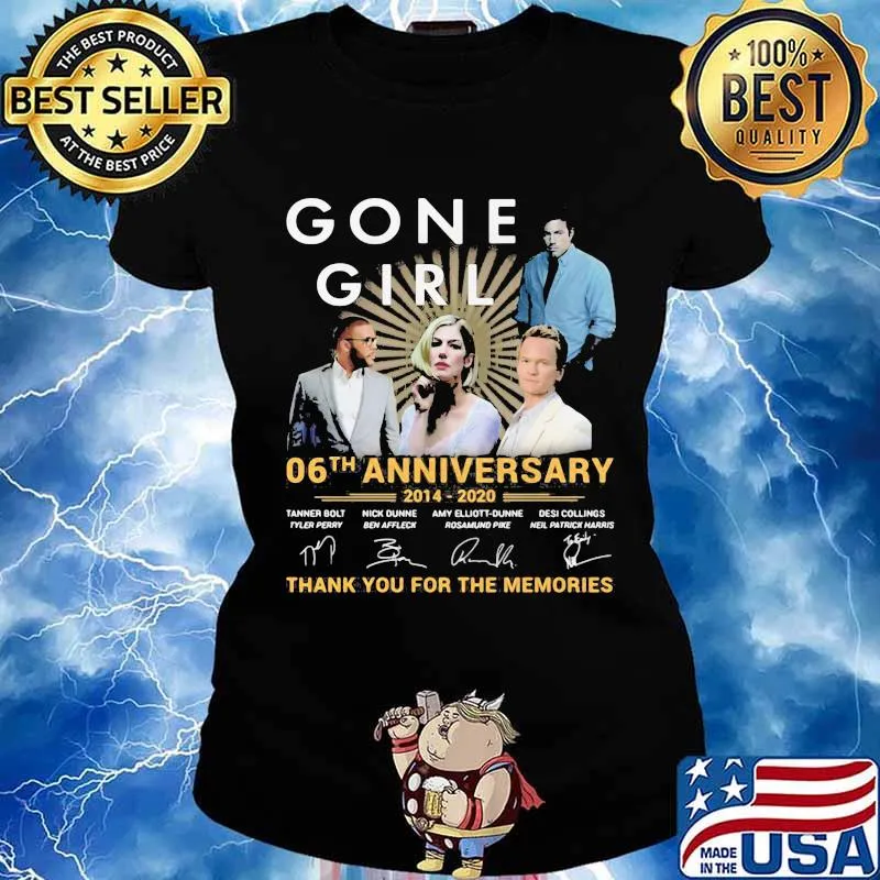Gone girl 06th anniversary 2014 2020 thank for the memories signatures s Ladies tee