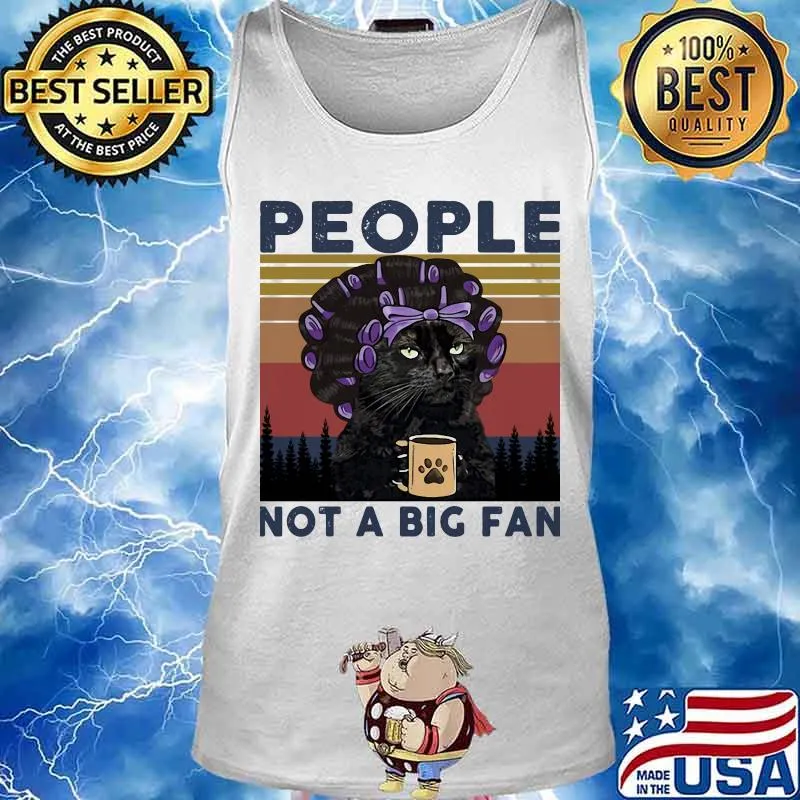Grandma black Cat people not a big fan vintage retro s Tank top