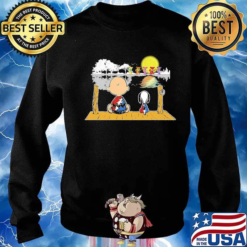 Grateful dead band charlie brown and snoopy seeing bears s Sweater