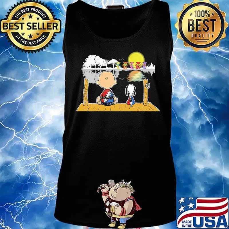 Grateful dead band charlie brown and snoopy seeing bears s Tank top