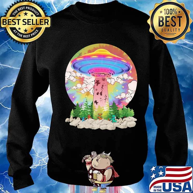 Grateful dead bear weed ufo hippie s Sweater
