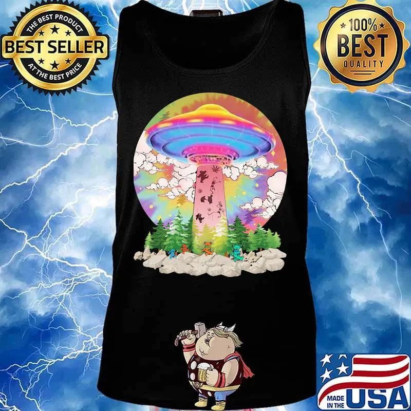 Grateful dead bear weed ufo hippie s Tank top