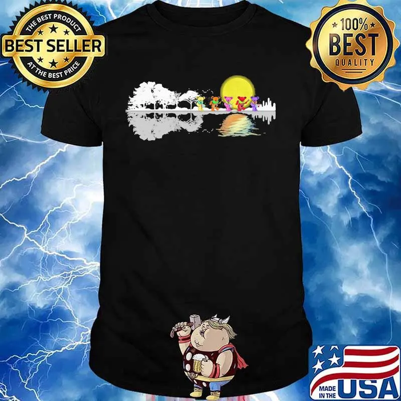 Grateful dead bears guitar river shirt