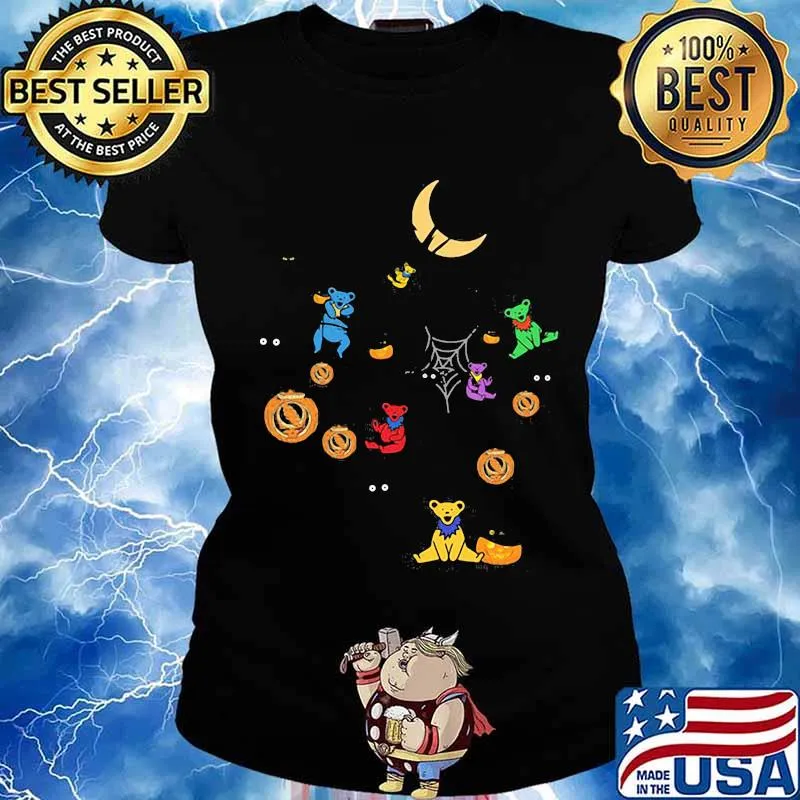 Grateful dead bears happy halloween s Ladies tee