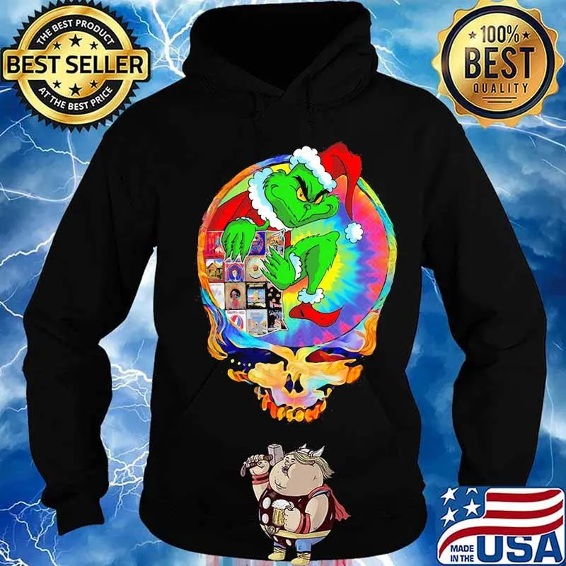 Grateful dead grinch santa merry christmas s Hoodie