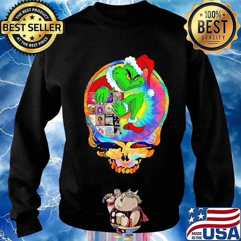 Grateful dead grinch santa merry christmas s Sweater