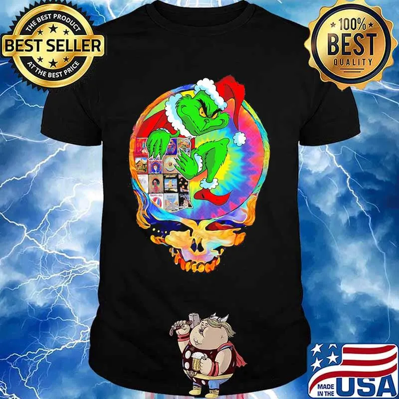 Grateful dead grinch santa merry christmas shirt