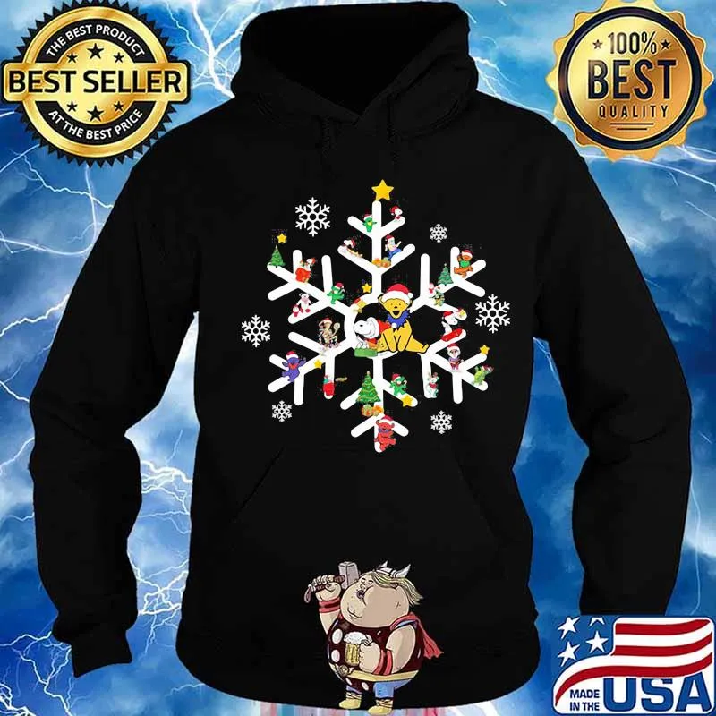 Grateful dead snoopy and bears color snowflakes christmas s Hoodie
