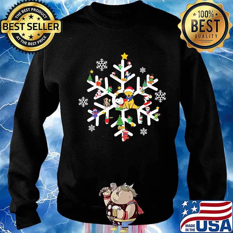 Grateful dead snoopy and bears color snowflakes christmas s Sweater