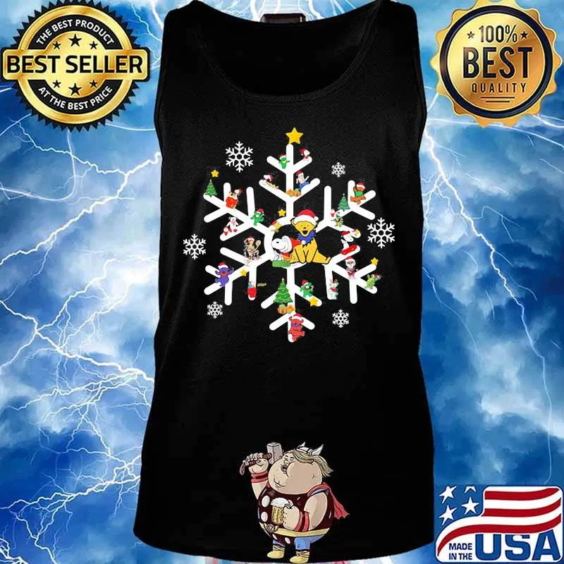 Grateful dead snoopy and bears color snowflakes christmas s Tank top