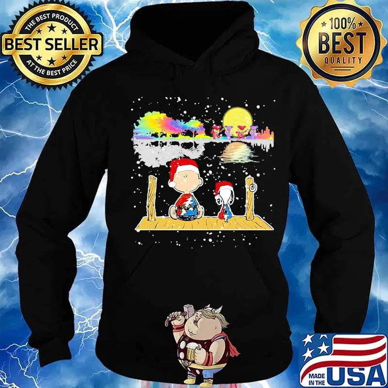 Grateful dead snoopy and charlie brown seeing bears christmas s Hoodie