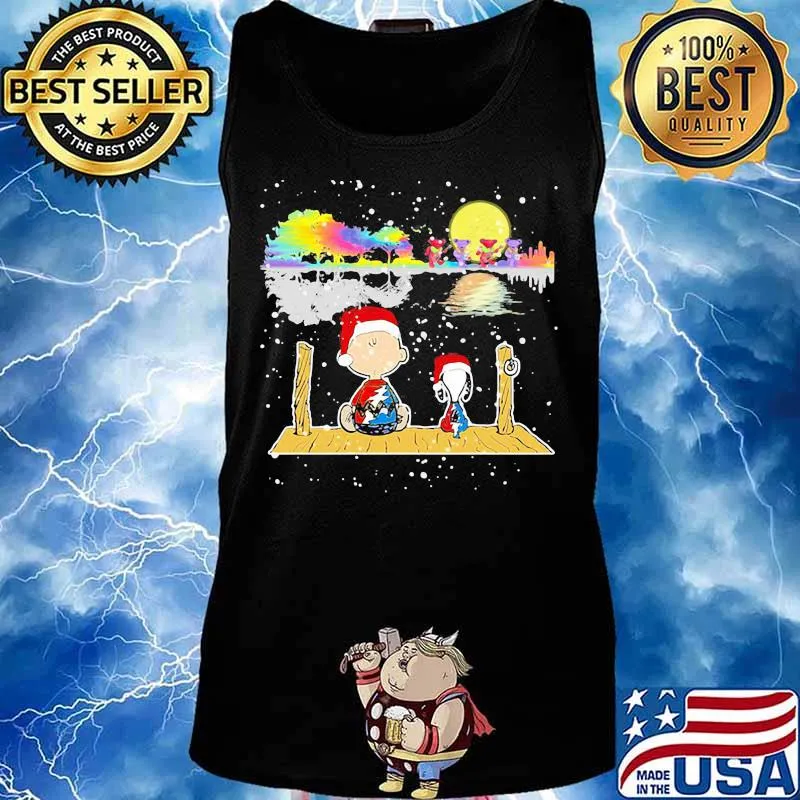 Grateful dead snoopy and charlie brown seeing bears christmas s Tank top