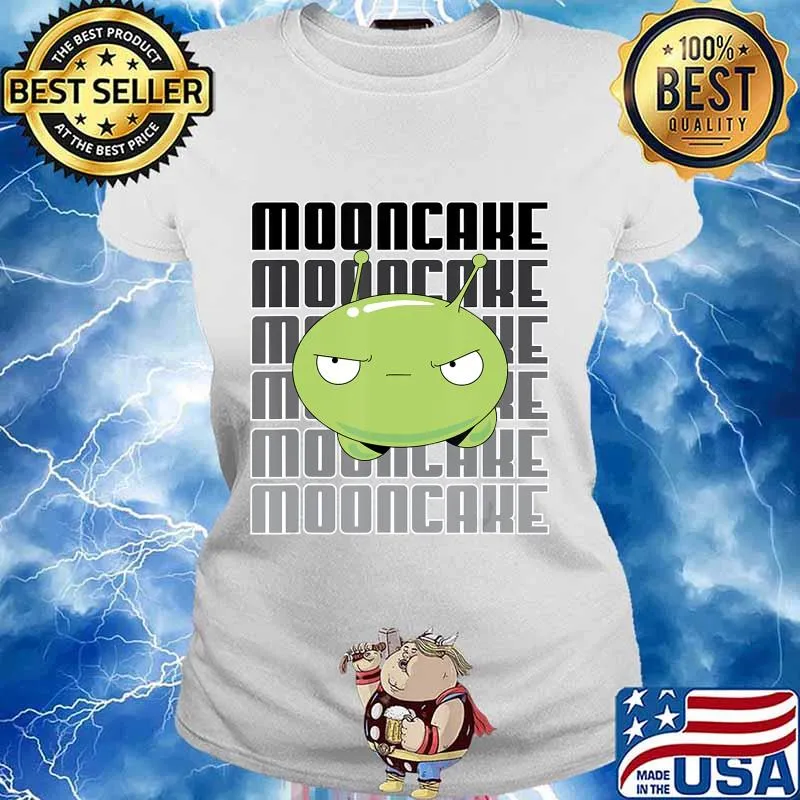 Green cartoon alien for kids tee gift T-Shirt Ladies tee
