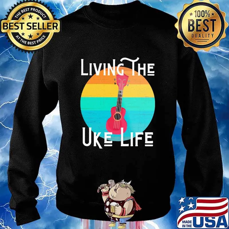 Guitar living the uke life vintage retro s Sweater