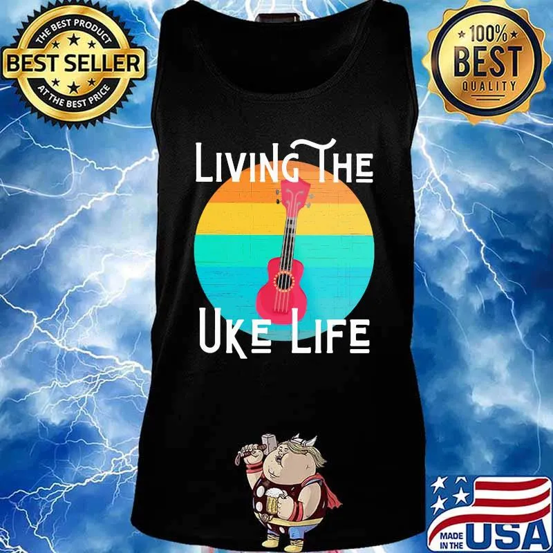 Guitar living the uke life vintage retro s Tank top