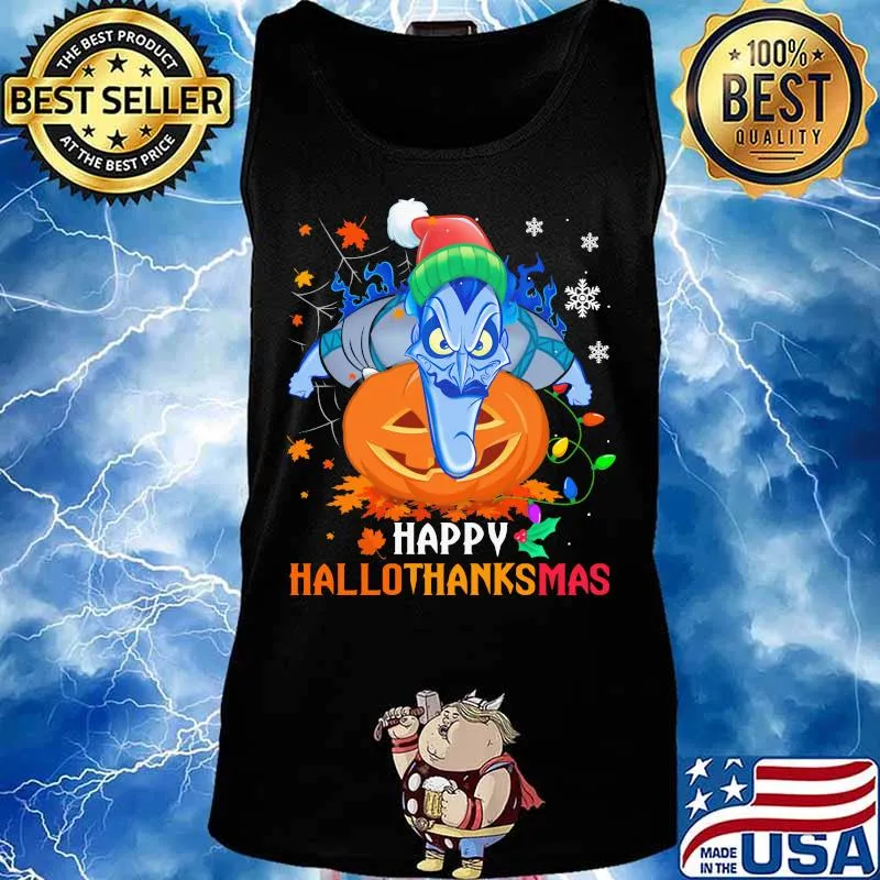 Hades happy hallothanksmas halloween thanksgiving christmas s Tank top
