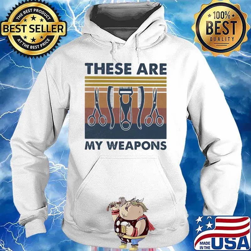 Hairstyles these are my weapons vintage retro s Hoodie