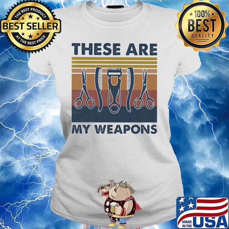 Hairstyles these are my weapons vintage retro s Ladies tee