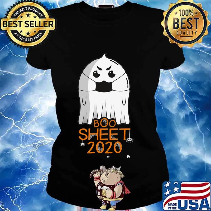 Halloween 2020 Costume. Ghost with Mask. 2020 IS BOO SHEET T-Shirt Ladies tee
