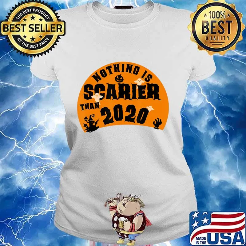 Halloween 2020 Scary Ghost Costume Funny Saying T-Shirt Ladies tee